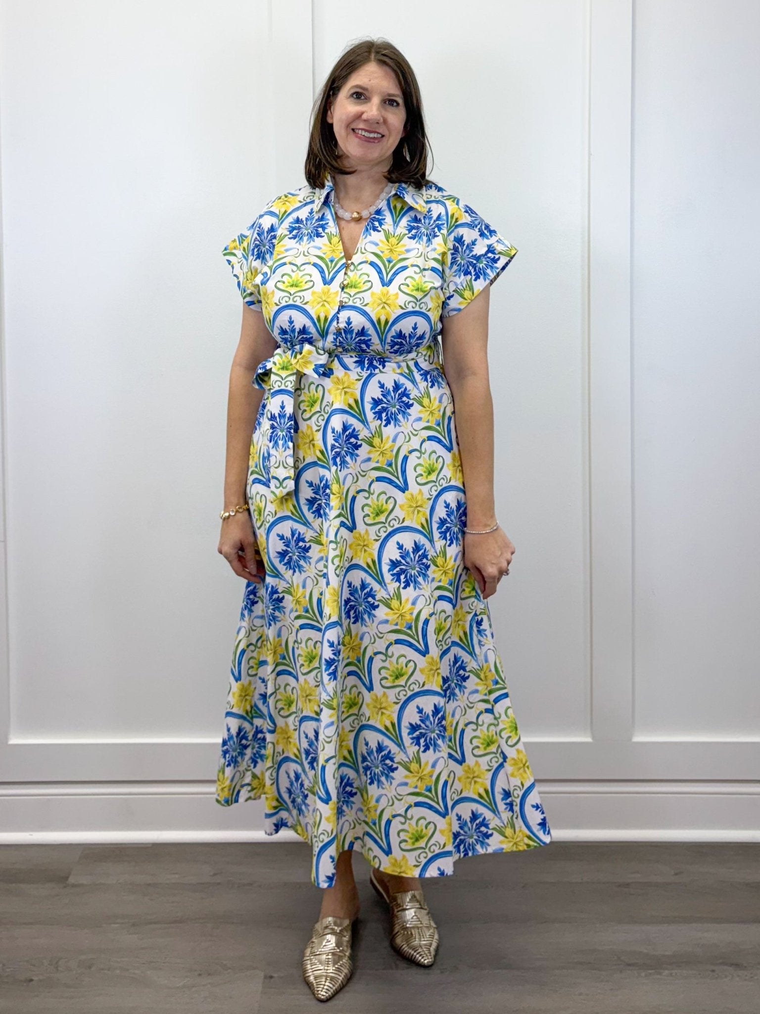 Santorini Sunshine Midi Dress Long Dresses Entro