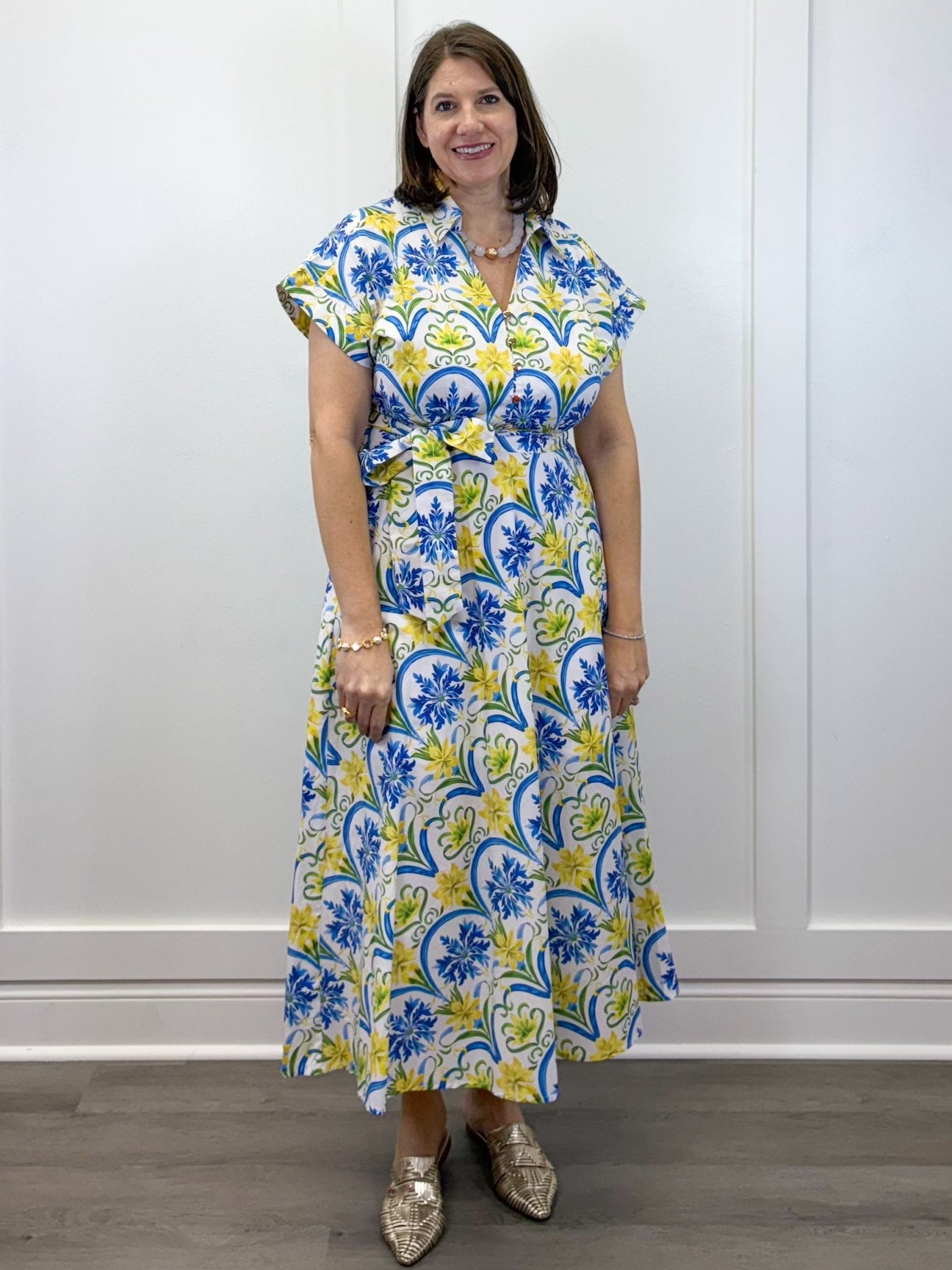 Santorini Sunshine Midi Dress Long Dresses Entro