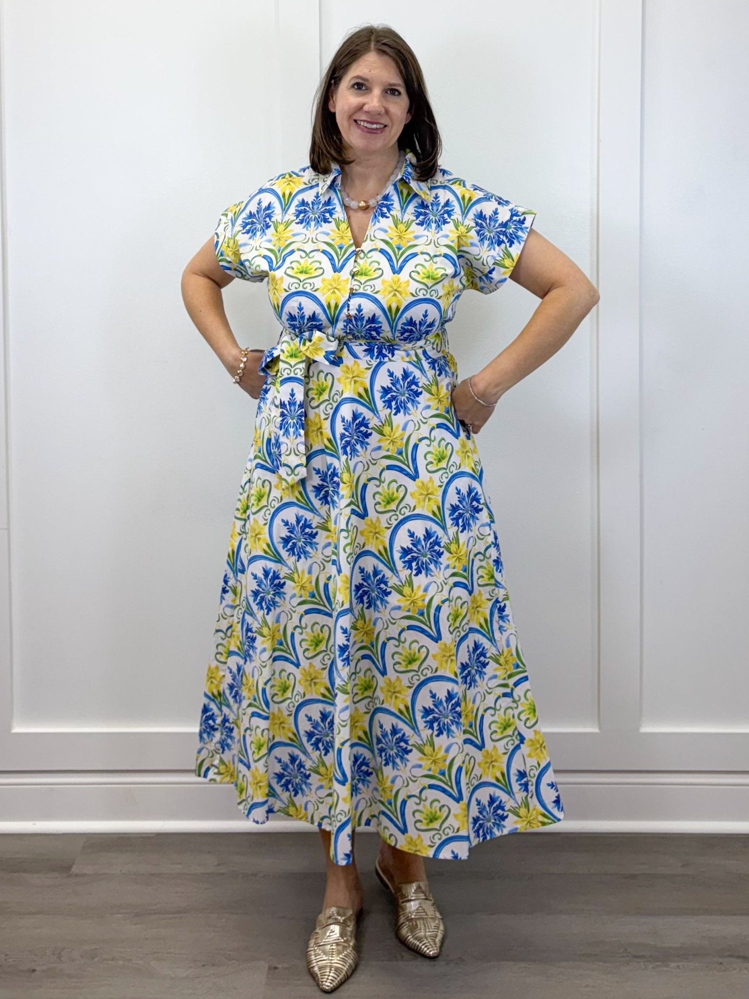 Santorini Sunshine Midi Dress Long Dresses Entro