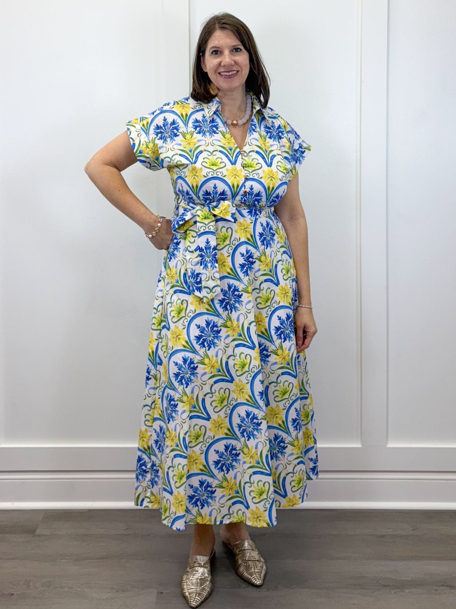 Santorini Sunshine Midi Dress Long Dresses Entro