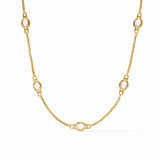 Saratoga Stone Station Necklace - Clear Crystal Necklaces Julie Vos