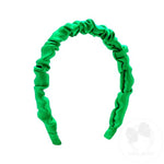 Satin Ruffle Headband - Green Kids Hair Accessories Wee Ones