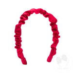 Satin Ruffle Headband - Red Kids Hair Accessories Wee Ones