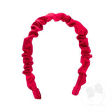Satin Ruffle Headband - Red Kids Hair Accessories Wee Ones