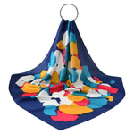 Satin Square Scarf – Blue Polka Dot - Sugar Babies Children's Boutique/Meg's Shoppe