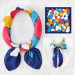 Satin Square Scarf – Blue Polka Dot - Sugar Babies Children's Boutique/Meg's Shoppe