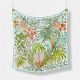 Satin Square Scarf – Palm Paradise - Sugar Babies Children's Boutique/Meg's Shoppe