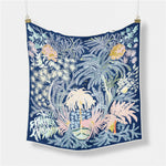 Satin Square Scarf – Sweet Cream Style - Blue - Sugar Babies Children's Boutique/Meg's Shoppe