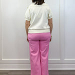 Scallop Popover Polo - Cream Tops Umgee