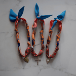 Scarf Necklace ~ Orange: Cross Necklaces Deep South Originals, LLC
