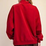 Scarlet Season Mock Neck Pullover - Sugar Babies Children's Boutique/Meg's Shoppe