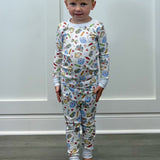 School Day Sweetness L/S Pajamas - Lt. Blue Kids Pajamas Magnolia Baby