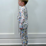 School Day Sweetness L/S Pajamas - Lt. Blue Kids Pajamas Magnolia Baby
