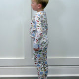 School Day Sweetness L/S Pajamas - Lt. Blue Kids Pajamas Magnolia Baby
