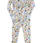 School Day Sweetness L/S Pajamas - Lt. Blue Kids Pajamas Magnolia Baby