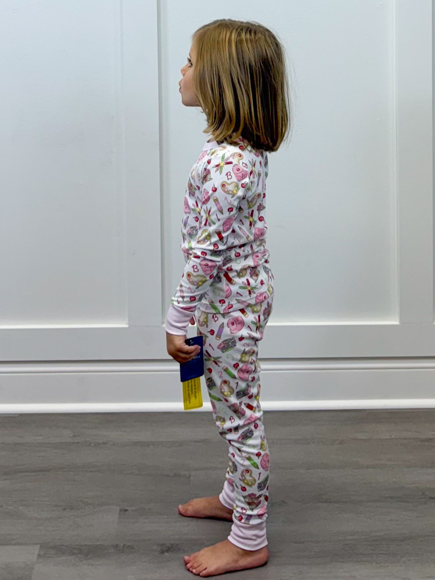 School Day Sweetness L/S Pajamas - Pink Kids Pajamas Magnolia Baby