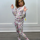 School Day Sweetness L/S Pajamas - Pink Kids Pajamas Magnolia Baby