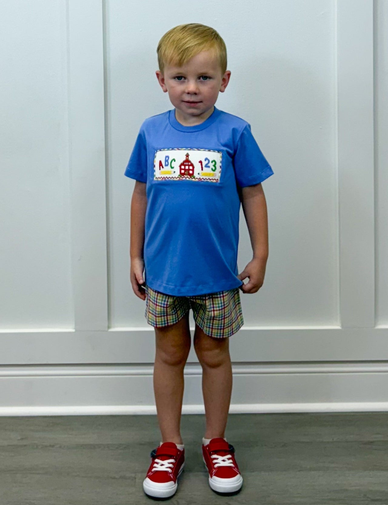 School Days Smocked Boys Short Set Boys Sets Banana Split