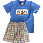 School Days Smocked Boys Short Set Boys Sets Banana Split