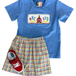 School Days Smocked Boys Short Set Boys Sets Banana Split
