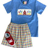 School Days Smocked Boys Short Set Boys Sets Banana Split
