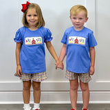 School Days Smocked Girls Short Set Girls Sets Banana Split