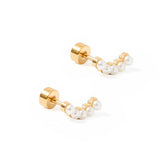 Screwback Stud Earrings - Abigail Pearl - Sugar Babies Children's Boutique/Meg's Shoppe
