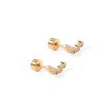Screwback Stud Earrings - Abigail Sparkle Kids Jewelry Linny Co