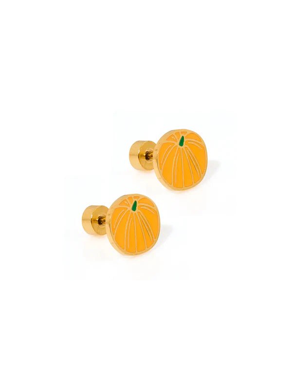 Screwback Stud Earrings - Knox Pumpkin Kids Jewelry Linny Co