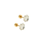 Screwback Stud Earrings Lux - Candy Clover Clear - Sugar Babies Children's Boutique/Meg's Shoppe
