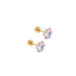 Screwback Stud Earrings Lux - Candy Flower Lilac - Sugar Babies Children's Boutique/Meg's Shoppe
