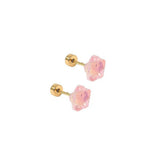 Screwback Stud Earrings Lux - Candy Star Bubblegum Pink - Sugar Babies Children's Boutique/Meg's Shoppe