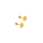 Screwback Stud Earrings Lux - Candy Star Sunshine Yellow - Sugar Babies Children's Boutique/Meg's Shoppe