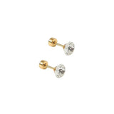 Screwback Stud Earrings Lux - Zuri Clear - Sugar Babies Children's Boutique/Meg's Shoppe