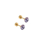 Screwback Stud Earrings Lux - Zuri Lilac - Sugar Babies Children's Boutique/Meg's Shoppe