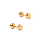 Screwback Stud Earrings - Violet Heart Kids Jewelry Linny Co