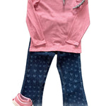 Hearts Flared Leg Denim Girls Pants + Leggings Hatley