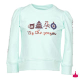 Sequin Tis the Season - Mint Holly