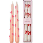 Set of 2 Bow Taper Candles - Assorted Candles Two's Company
