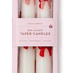 Set of 2 Bow Taper Candles - Assorted Candles Two's Company