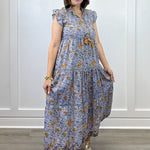 Shiloh Dress - Frosted Foliage Long Dresses Clara the Label