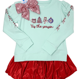 Shimmer Bubble Skort - Red Girls Skirts + Bloomers Azarhia