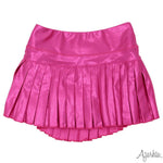 Shimmer Mini Pleated Skort - Hot Pink Girls Skirts + Bloomers Azarhia