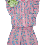 Shirred Shorts - Spring Marguerite Floral Girls Shorts Bisby