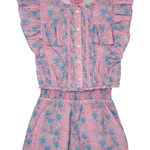 Shirred Shorts - Spring Marguerite Floral Girls Shorts Bisby