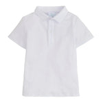 Short Sleeve Polo - White Boys Shirts + Polos Little English