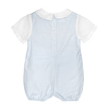 Shortall with Pintucks and Side Tabs - Blue Boys Bubbles + Rompers Petit Ami & Zubels