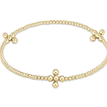 Signature Cross Gold Pattern 2mm Bead Bracelet - Classic Beaded Signature Cross Gold - 3mm Bead Gold Bracelets enewton