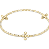 Signature Cross Gold Pattern 2mm Bead Bracelet - Classic Beaded Signature Cross Gold - 3mm Bead Gold Bracelets enewton