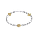 Signature Cross Sterling Mixed Metal Pattern 3mm Bracelet Bracelets enewton